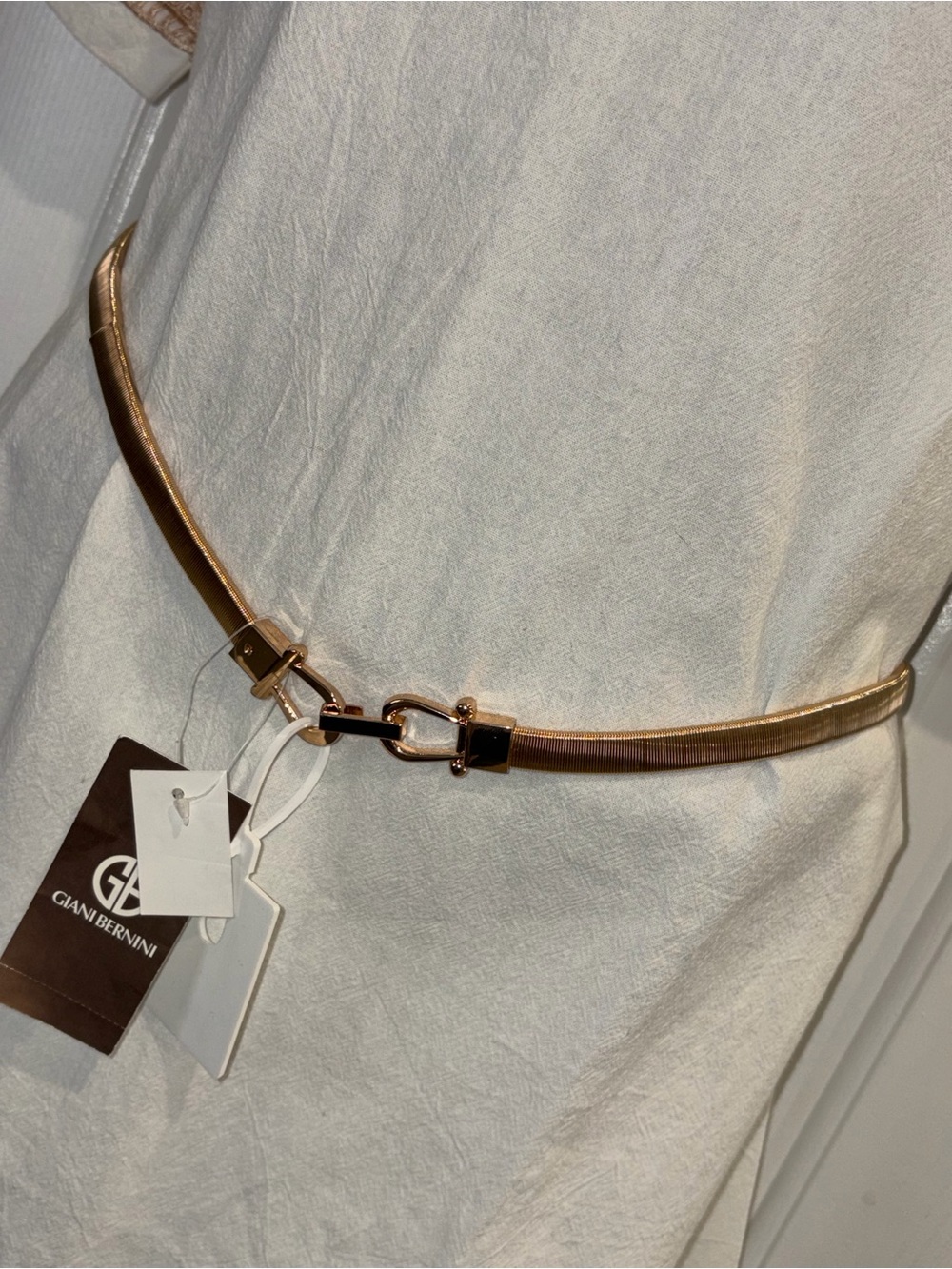 Giani Bernini Rose Gold Skinny Chain-Link Waist Belt